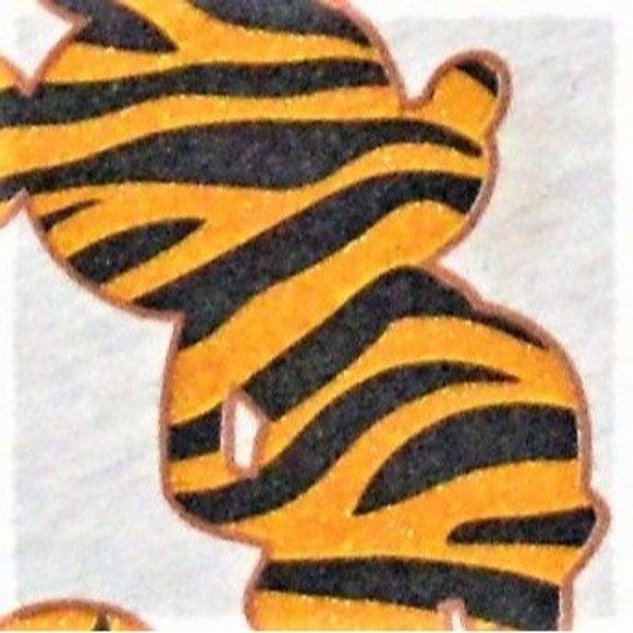 Disney Parks Animal Kingdom Mickey Mouse Sparkly Tiger Striped Off Shoulder Top - Picture 10 of 10
